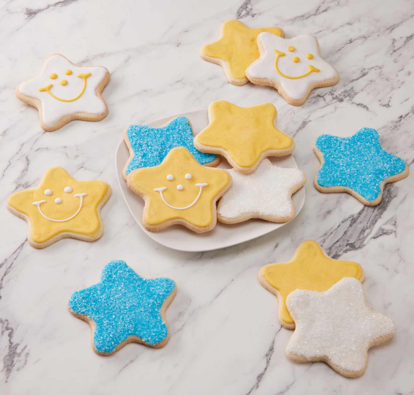 Customize your Smiley Cookies - Custom Star Cookies - Create Your Own Smiley Cookies