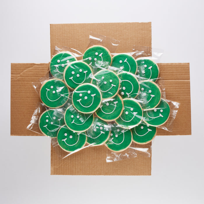 Green Mini Smiley Cookies