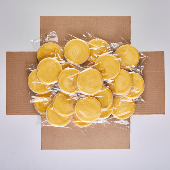 Classic Round Yellow Iced Cookies 
