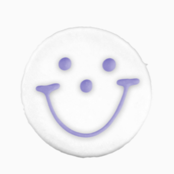 2.5" Mini Purple Face Smiley Cookies - SmileyCookie.com individually wrapped, nut - free, and kosher cookies delivered to you!