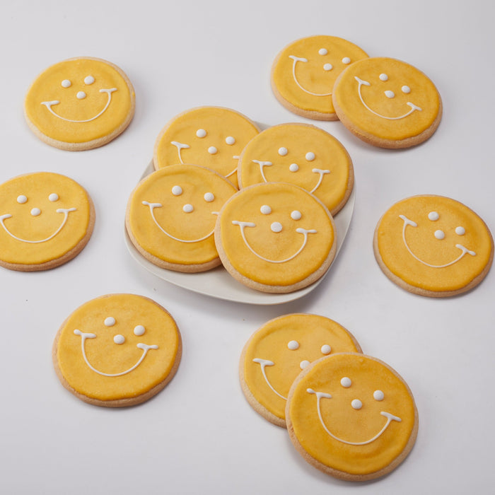 2.5" Mini Yellow Smiley Cookies - SmileyCookie.com individually wrapped, nut - free, and kosher cookies delivered to you!