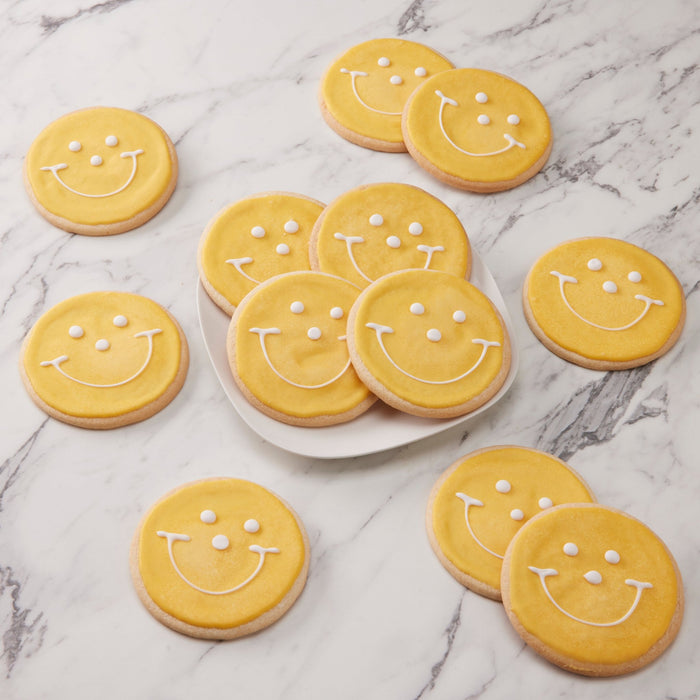 2.5" Mini Yellow Smiley Cookies - SmileyCookie.com individually wrapped, nut - free, and kosher cookies delivered to you!