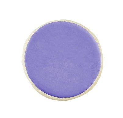 2.5" Unwrapped Mini Round Purple Iced Cookies - CM - SmileyCookie.com individually wrapped, nut - free, and kosher cookies delivered to you!