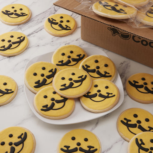 4" Mustache Cookies - SmileyCookie.com individually wrapped, nut - free, and kosher cookies delivered to you!