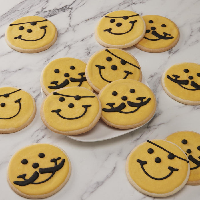 4" Mustache + Pirate Variety Pack - SmileyCookie.com individually wrapped, nut - free, and kosher cookies delivered to you!