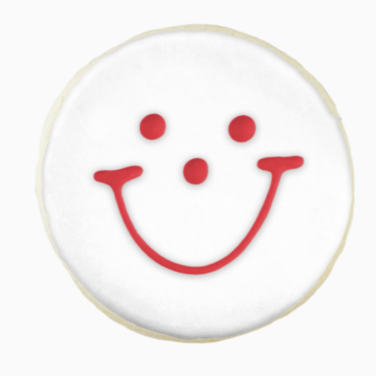 4" Red Face Smiley Cookies - SmileyCookie.com individually wrapped, nut - free, and kosher cookies delivered to you!