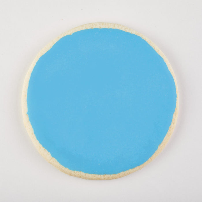 4" Round Blue Iced Cookies - SmileyCookie.com individually wrapped, nut - free, and kosher cookies delivered to you!