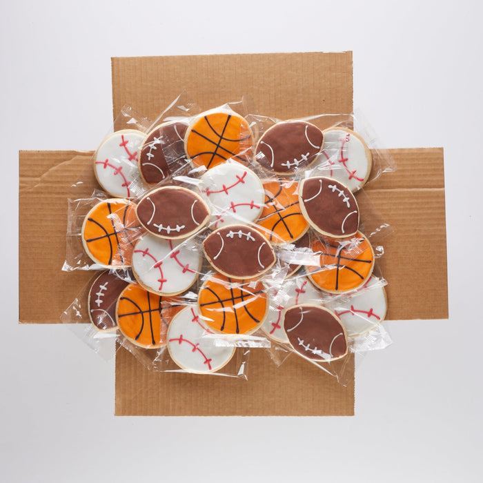 4" Sports Cookie Variety Pack - SmileyCookie.com individually wrapped, nut - free, and kosher cookies delivered to you!