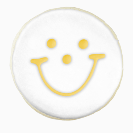 4" Yellow Face Smiley Cookies - SmileyCookie.com individually wrapped, nut - free, and kosher cookies delivered to you!
