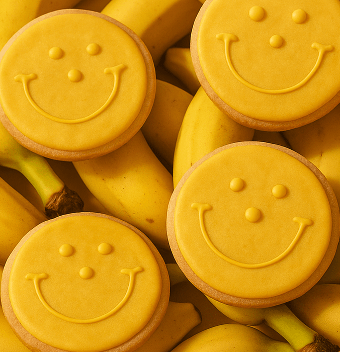 Banana Smiley® Cookies - SmileyCookie.com individually wrapped, nut - free, and kosher cookies delivered to you!