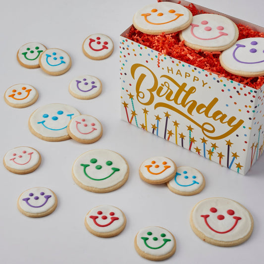 Birthday Gift Box - SmileyCookie.com individually wrapped, nut - free, and kosher cookies delivered to you!