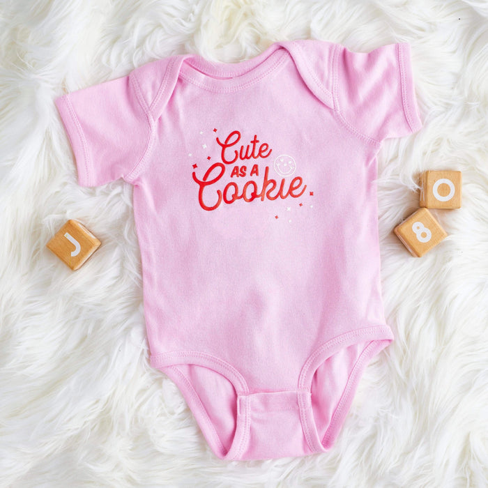 Cute as a Cookie Baby Onesie - SmileyCookie.com individually wrapped, nut - free, and kosher cookies delivered to you!