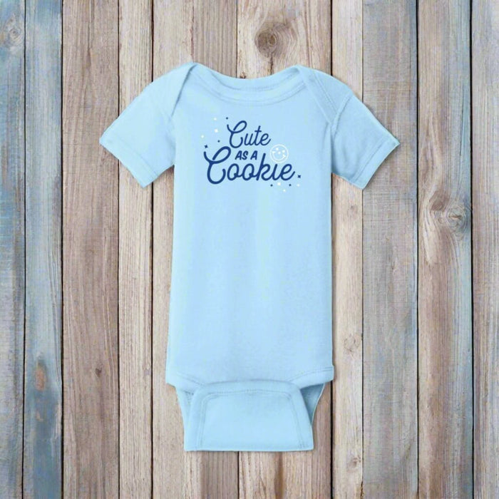 Cute as a Cookie Baby Onesie - SmileyCookie.com individually wrapped, nut - free, and kosher cookies delivered to you!