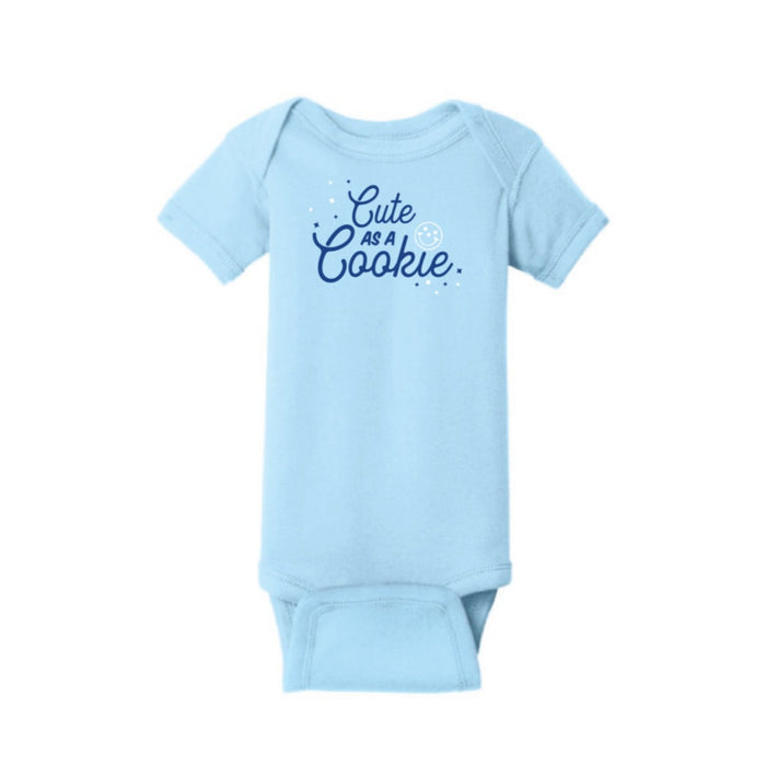 Cute as a Cookie Baby Onesie - SmileyCookie.com individually wrapped, nut - free, and kosher cookies delivered to you!