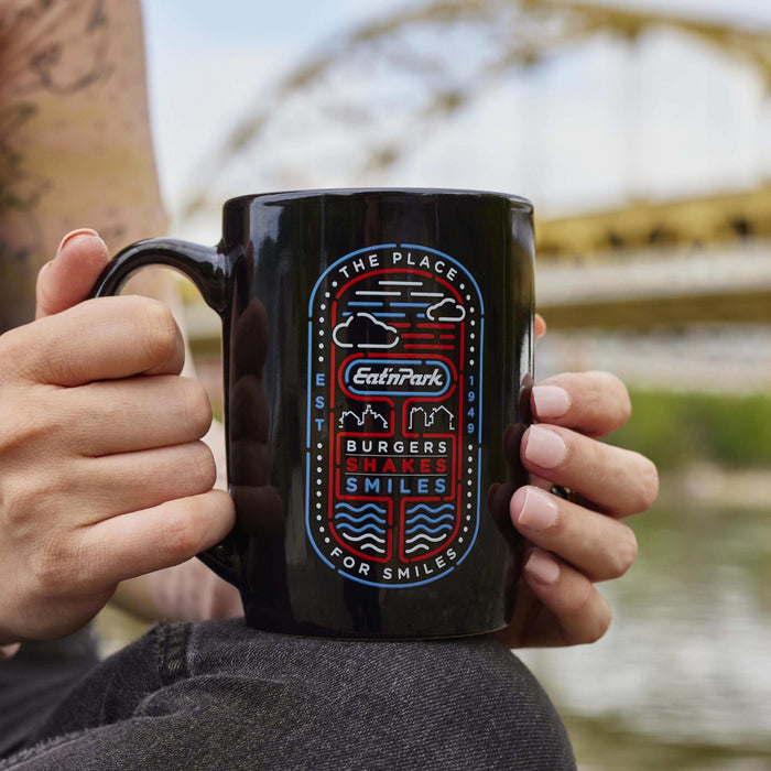 Eat'n Park Burgers, Shakes and Smiles Mug - SmileyCookie.com individually wrapped, nut - free, and kosher cookies delivered to you!