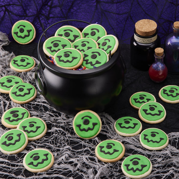 Halloween Mini Cookie Cauldron Gift Set - SmileyCookie.com individually wrapped, nut - free, and kosher cookies delivered to you!