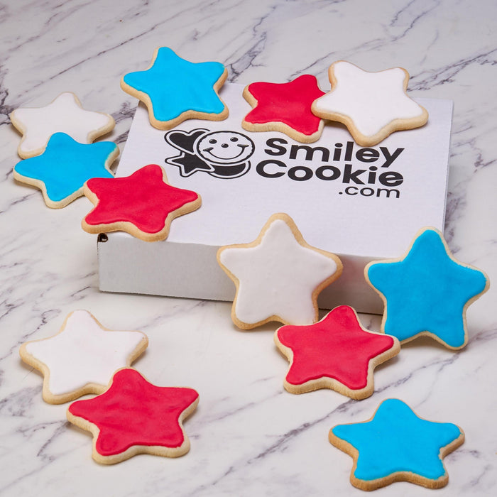 Red, White & Blue Star Cookie Pack - SmileyCookie.com individually wrapped, nut - free, and kosher cookies delivered to you!
