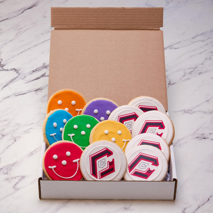 Smiley® Cookie Blue Sky Thinking Corporate Logo Gift Pack - SmileyCookie.com individually wrapped, nut - free, and kosher cookies delivered to you!