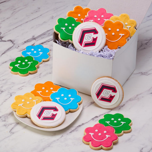 Smiley® Cookie Business in Bloom Corporate Logo Gift Box - SmileyCookie.com individually wrapped, nut - free, and kosher cookies delivered to you!
