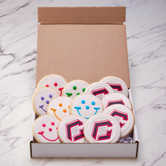 Smiley® Cookie Corporate Logo Gift Pack - SmileyCookie.com individually wrapped, nut - free, and kosher cookies delivered to you!