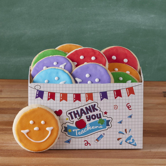 Teacher Appreciation Cookies Gift Box - SmileyCookie.com individually wrapped, nut - free, and kosher cookies delivered to you!