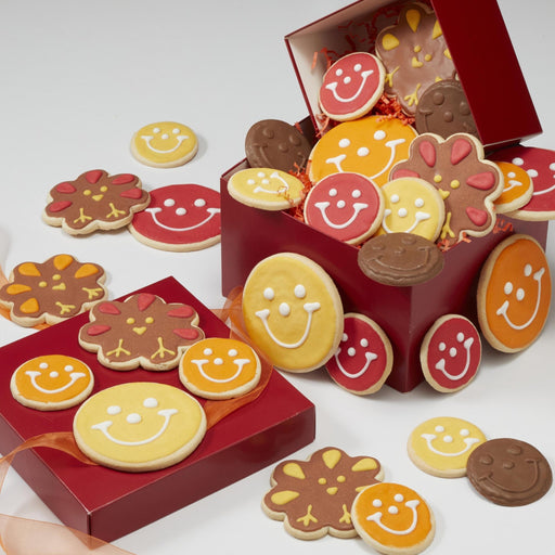 Thankful For You Mini Gift Tower - SmileyCookie.com individually wrapped, nut - free, and kosher cookies delivered to you!