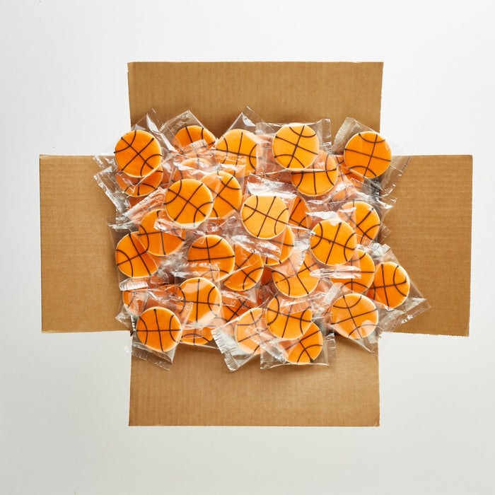 2.5" Mini Basketball Cookies - SmileyCookie.com individually wrapped, nut - free, and kosher cookies delivered to you!
