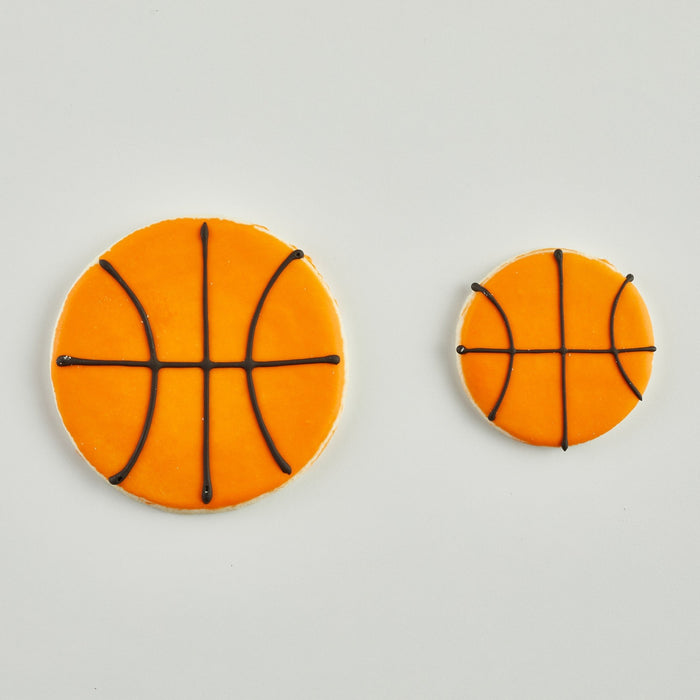 2.5" Mini Basketball Cookies - SmileyCookie.com individually wrapped, nut - free, and kosher cookies delivered to you!