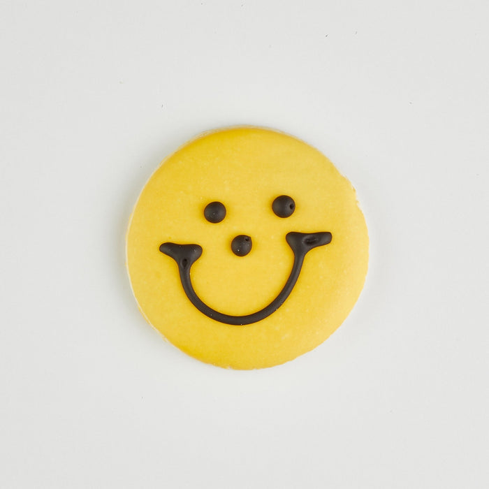 2.5" Mini Black & Gold Smiley Cookies - SmileyCookie.com individually wrapped, nut - free, and kosher cookies delivered to you!