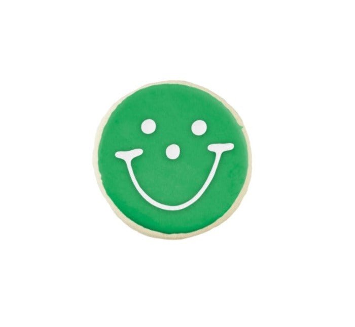 2.5" Mini Green Smiley Cookies - SmileyCookie.com individually wrapped, nut - free, and kosher cookies delivered to you!