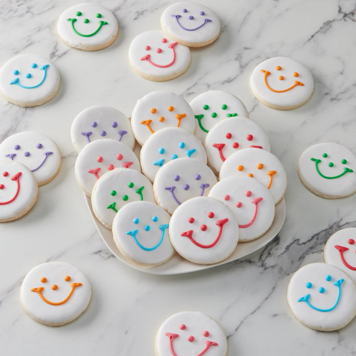 2.5" Mini Original Smiley Cookies - SmileyCookie.com individually wrapped, nut - free, and kosher cookies delivered to you!