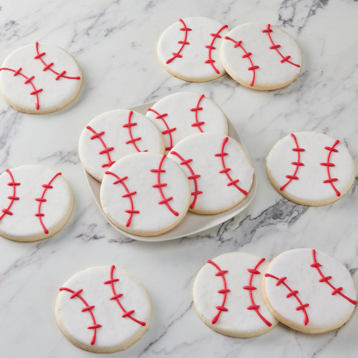 4" Baseball Cookies - SmileyCookie.com individually wrapped, nut - free, and kosher cookies delivered to you!