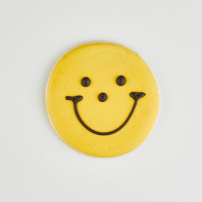 4" Black & Gold Smiley Cookies - SmileyCookie.com individually wrapped, nut - free, and kosher cookies delivered to you!