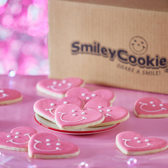 4" Heart Smiley Cookies - SmileyCookie.com individually wrapped, nut - free, and kosher cookies delivered to you!