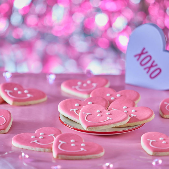 4" Heart Smiley Cookies - SmileyCookie.com individually wrapped, nut - free, and kosher cookies delivered to you!