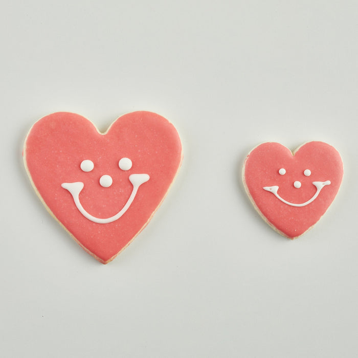 4" Heart Smiley Cookies - SmileyCookie.com individually wrapped, nut - free, and kosher cookies delivered to you!