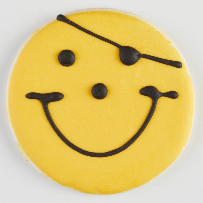 4" Pirate Smiley Cookies - SmileyCookie.com individually wrapped, nut - free, and kosher cookies delivered to you!