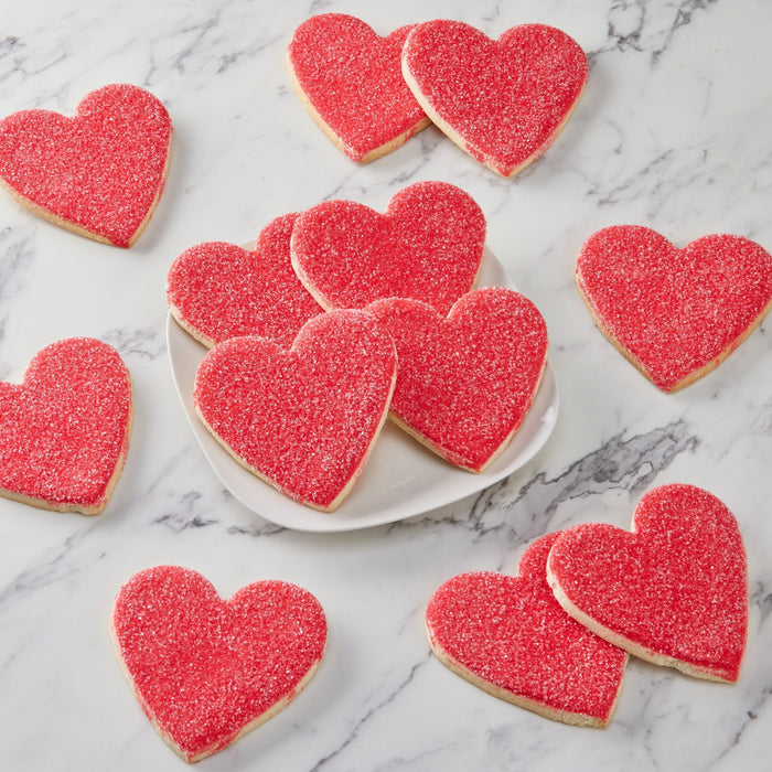 4" Sparkle Heart Cookies - SmileyCookie.com individually wrapped, nut - free, and kosher cookies delivered to you!