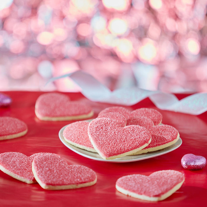 4" Sparkle Heart Cookies - SmileyCookie.com individually wrapped, nut - free, and kosher cookies delivered to you!