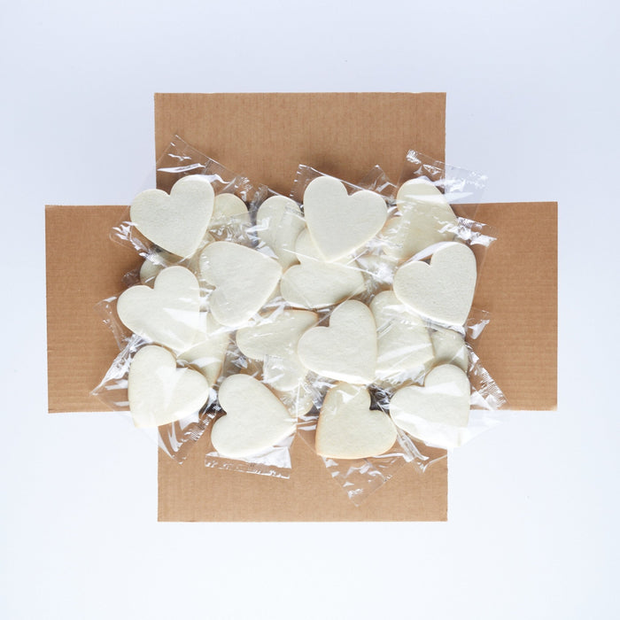 4" Uniced Heart Cookies  - SmileyCookie.com individually wrapped, nut - free, and kosher cookies delivered to you!