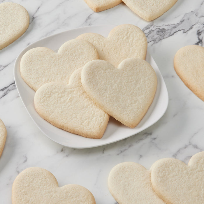 4" Uniced Heart Cookies - SmileyCookie.com individually wrapped, nut - free, and kosher cookies delivered to you!