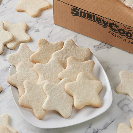 4" Uniced Star Cookies - SmileyCookie.com individually wrapped, nut - free, and kosher cookies delivered to you!