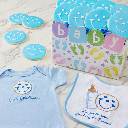 Baby Shower Gift Set - SmileyCookie.com individually wrapped, nut - free, and kosher cookies delivered to you!