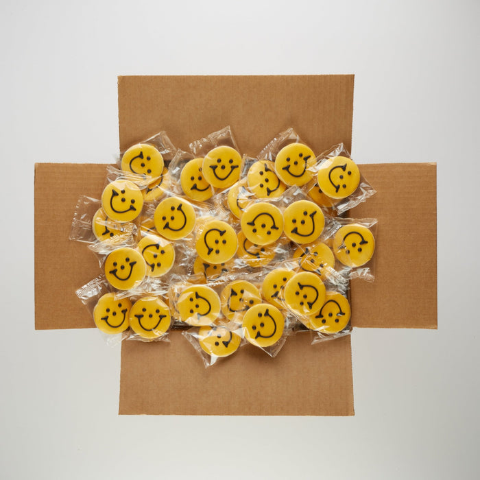Black and Gold Mini Smiley® Cookies  - SmileyCookie.com individually wrapped, nut - free, and kosher cookies delivered to you!