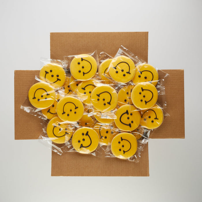 Black and Gold Smiley® Cookies  - SmileyCookie.com individually wrapped, nut - free, and kosher cookies delivered to you!