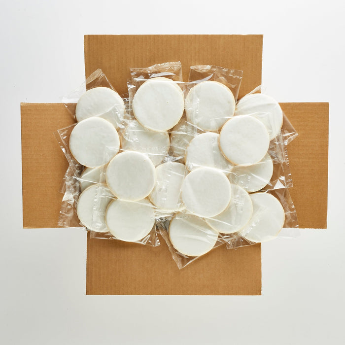 Classic Round White Iced Cookies  - SmileyCookie.com individually wrapped, nut - free, and kosher cookies delivered to you!