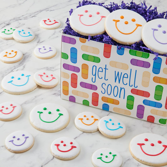 Get Well Gift Box - SmileyCookie.com individually wrapped, nut - free, and kosher cookies delivered to you!