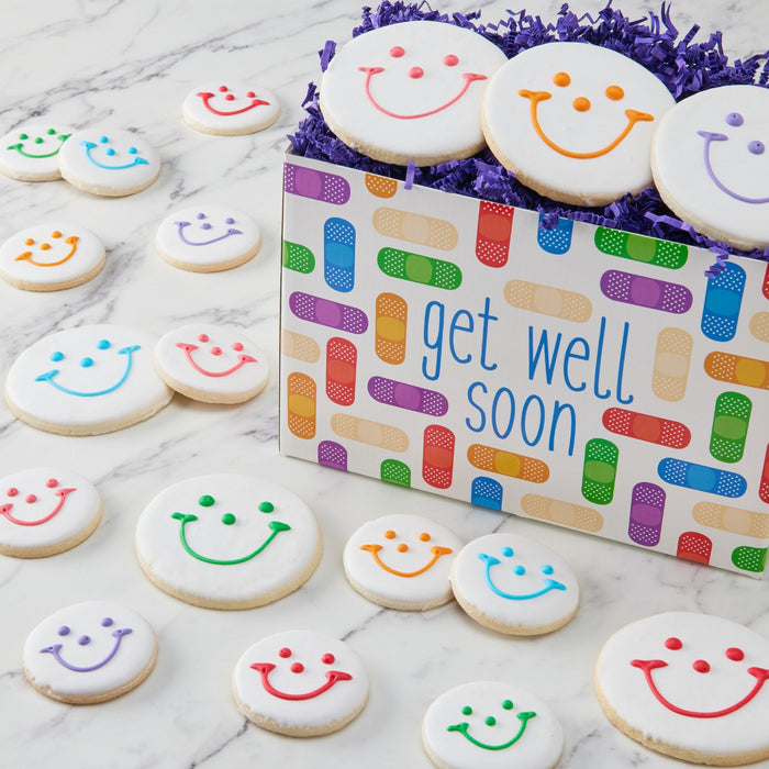 Get Well Gift Box - SmileyCookie.com individually wrapped, nut - free, and kosher cookies delivered to you!