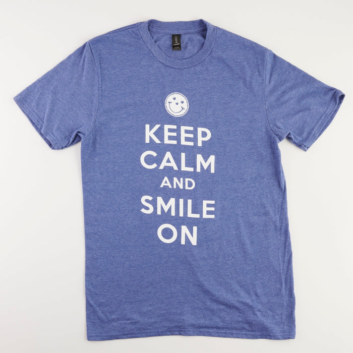 Keep Calm and Smile On Shirt - SmileyCookie.com individually wrapped, nut - free, and kosher cookies delivered to you!