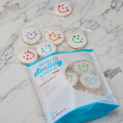 Mini Smiley® Cookie Snack Bag  - SmileyCookie.com individually wrapped, nut - free, and kosher cookies delivered to you!